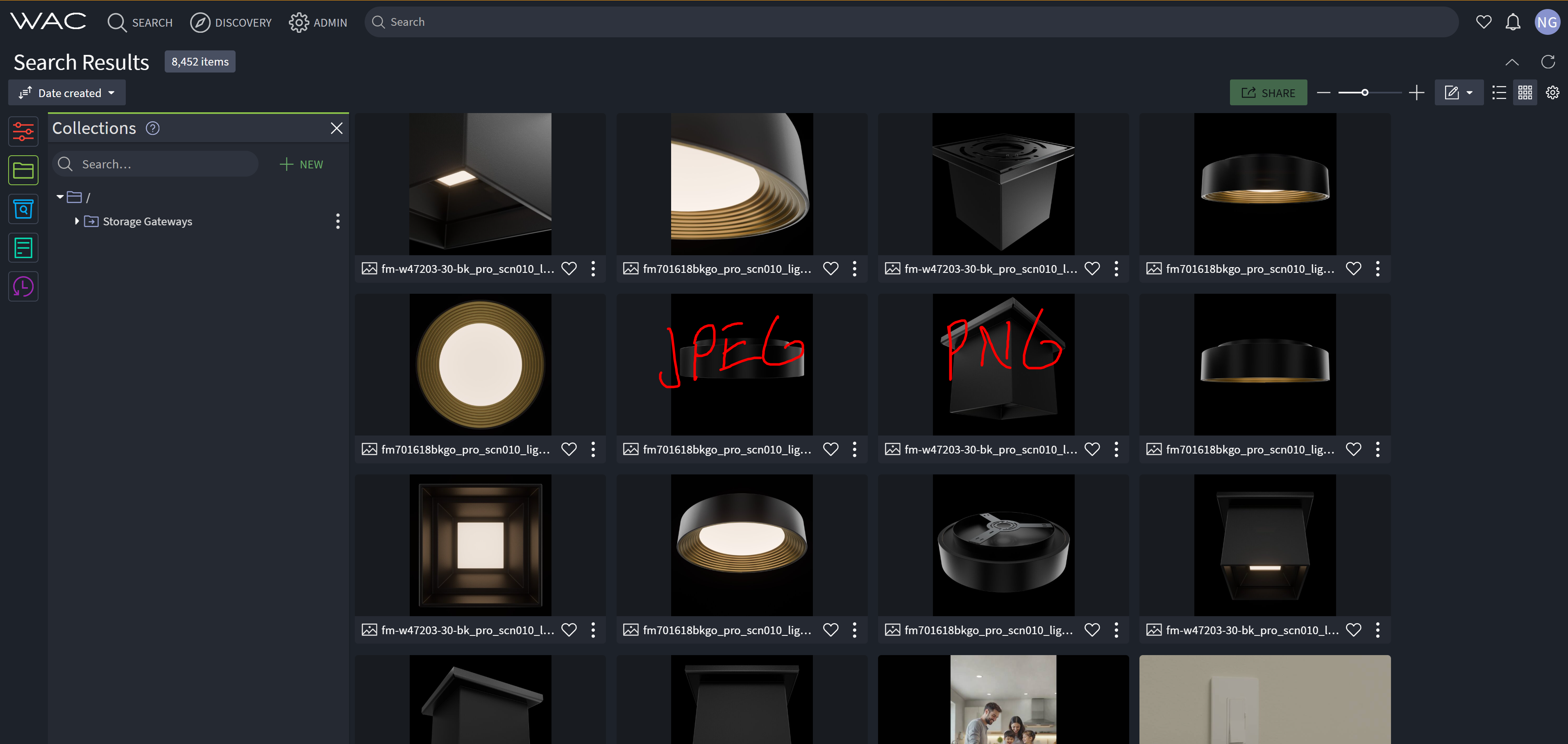 Failed transcode item showing the file extension instead of a thumbnail